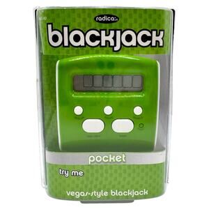 Radica Pocket Blackjack Handheld Electronic Game Green – New Sealed